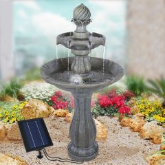 Solar - Brunnen KLASSIK-GARTEN-5 mit LiIon-Akku & LED-Licht 