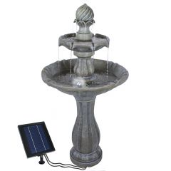 Solar - Brunnen KLASSIK-GARTEN-5 mit LiIon-Akku & LED-Licht 