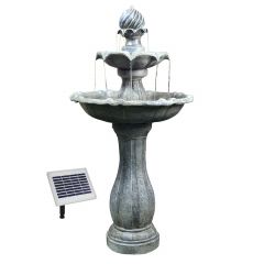  Solar - Brunnen KLASSIK-GARTEN-3-1 mit Li-Ion-Akku und LED-Licht